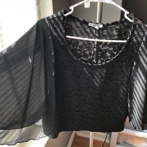 Black lace blouse